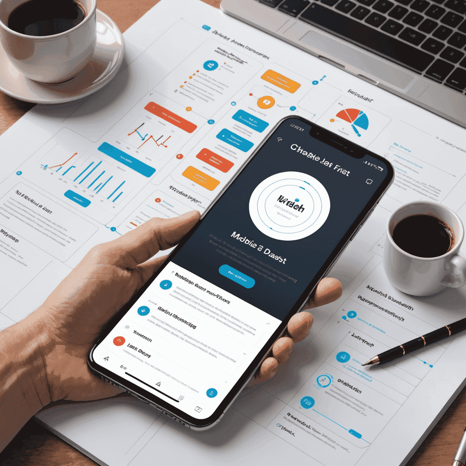 Ein Diagramm, das den Mobile-First Ansatz im Webdesign visualisiert